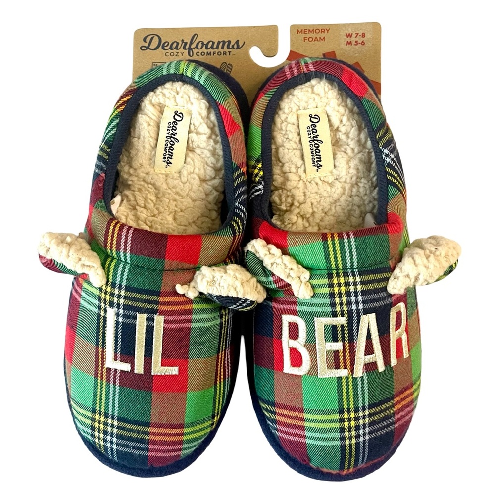 Dearfoams Cozy Comfort Family Bear Slippers Lil Bear Adult Unisex Sz7-8W, 5-6M - Picture 7 of 9